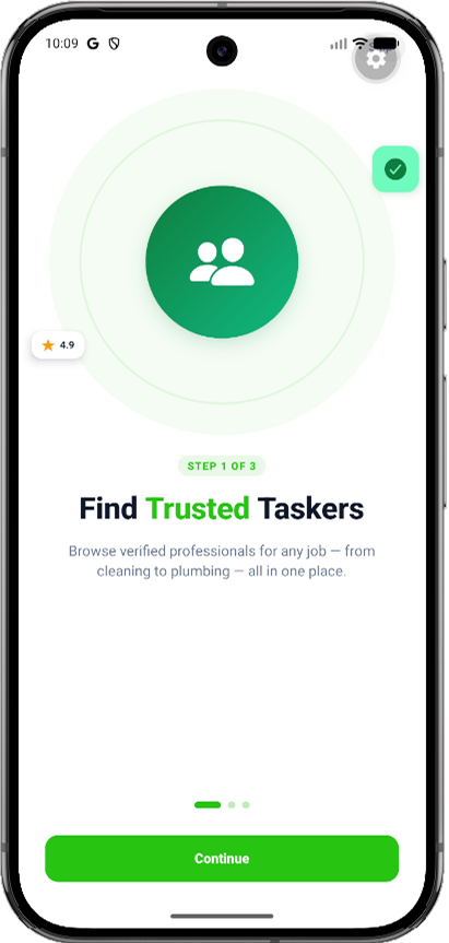 TaskerHub home screen